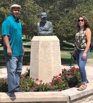 Angela and Homer at Buffalo Soldier's Museum